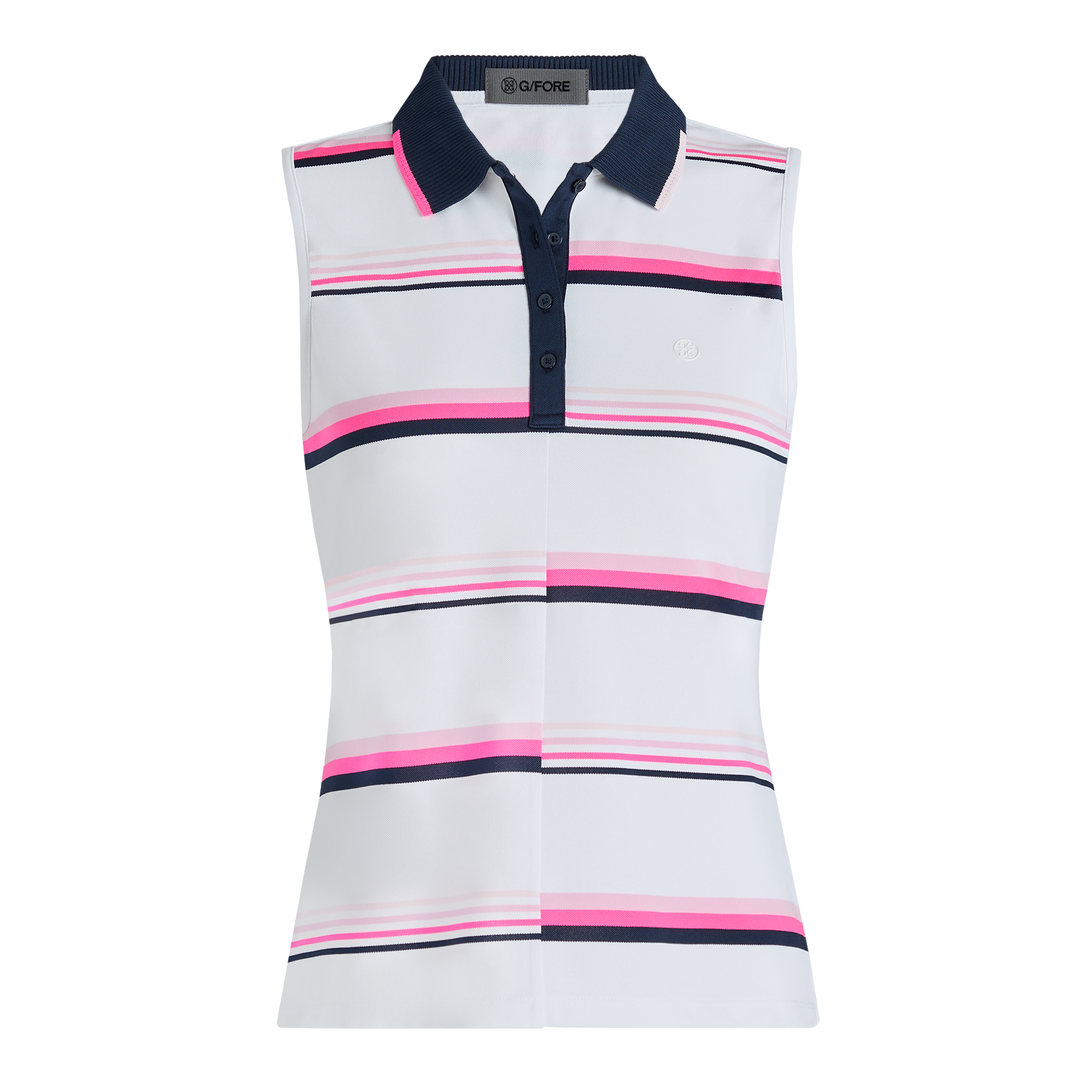 Women's Tech Pique Stripe Sleeveless Polo | G/FORE | Shirts